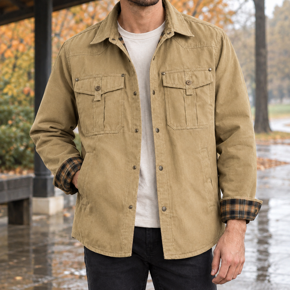 Vaughn Utility Jacket - Khaki