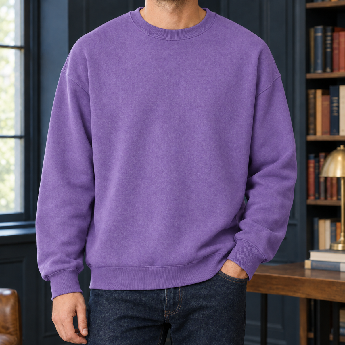 Wyatt Crewneck Sweater - Purple