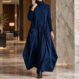 Letitia Cocoon Hem Dress - Blue