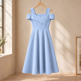Eliana Crossover Dress - Blue