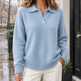 Lucinda Polo Sweater - Sky Blue