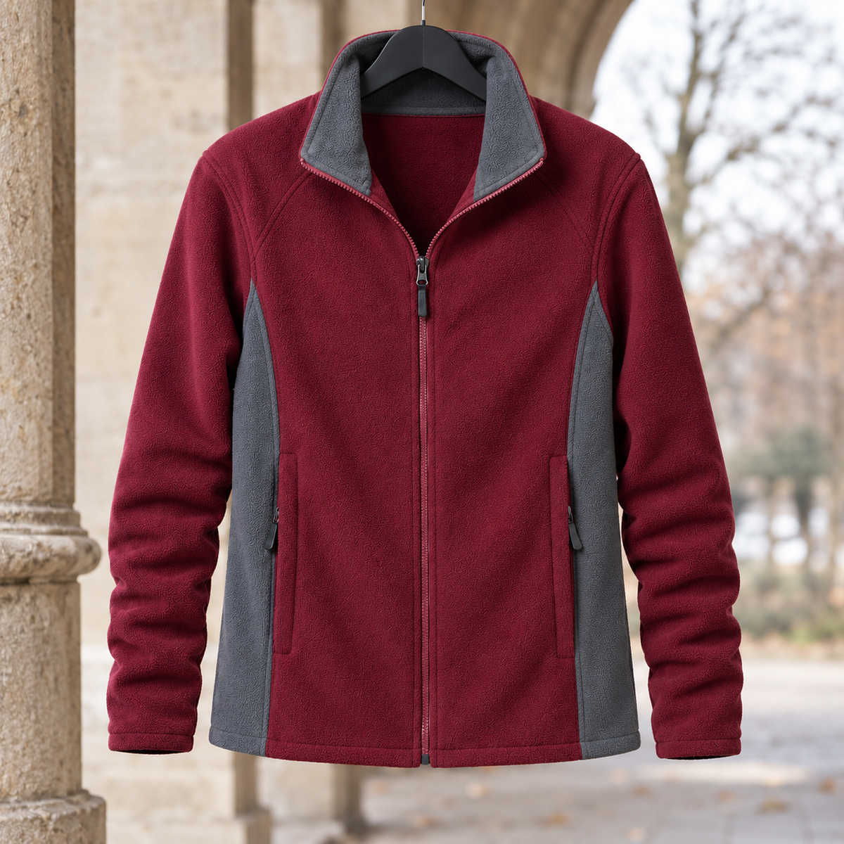 Hadrian Fleece Jacket - Purplish Red