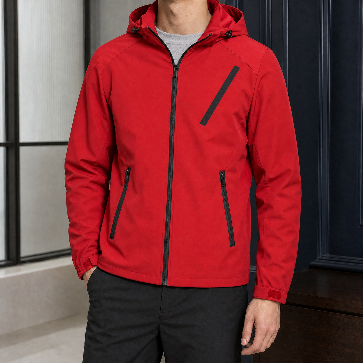 Sterling Hooded Jacket - Red