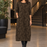 Priscilla Cocoon Dress - Brown