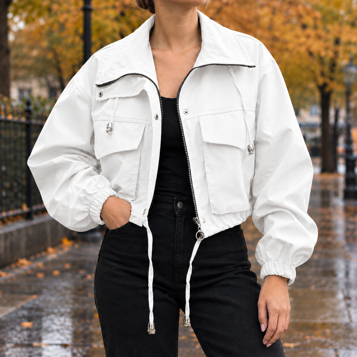 Odette Utility Jacket - White
