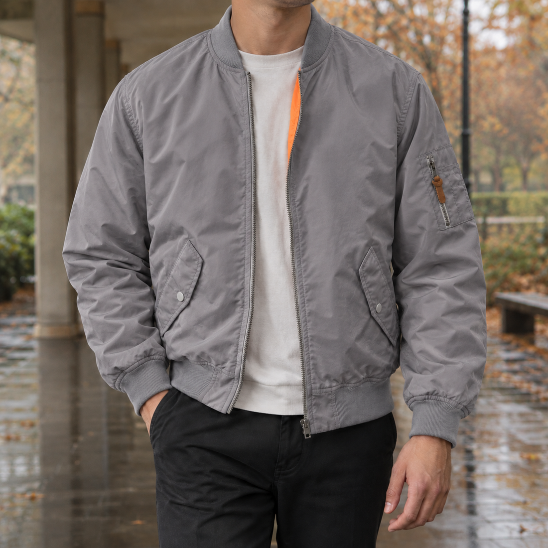 Oberon Bomber Jacket - Gray