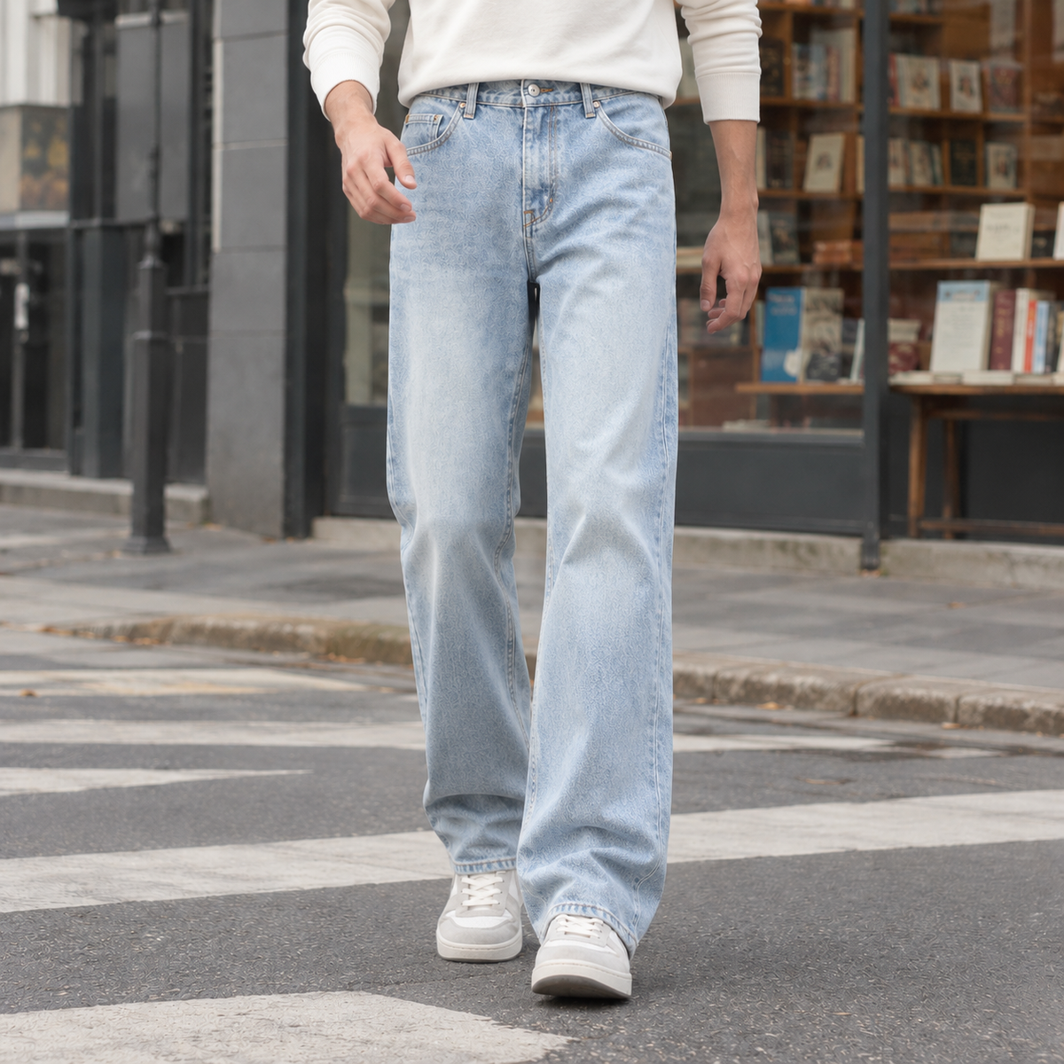 Thomas Straight Leg Jeans - Light Blue