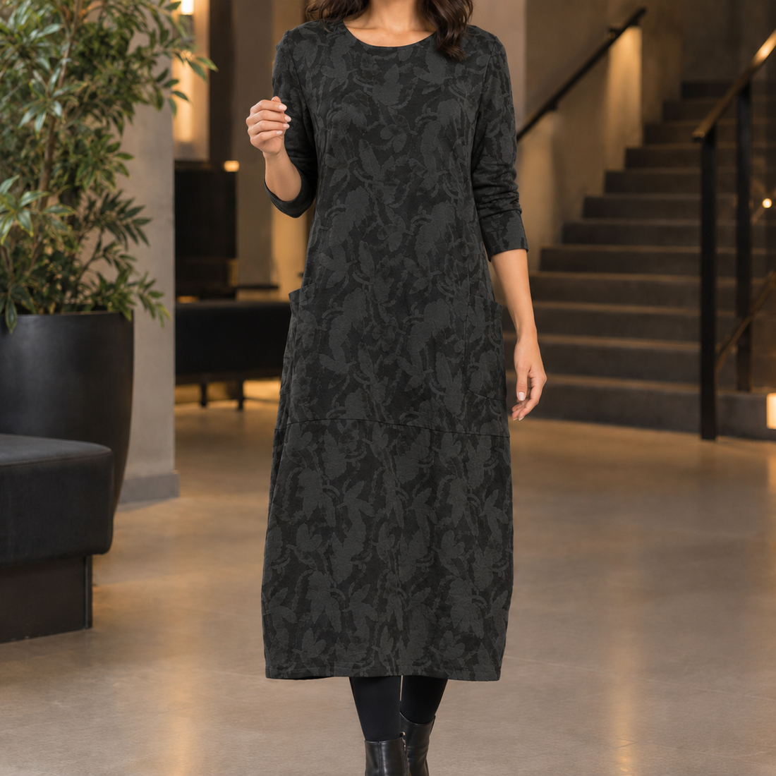 Priscilla Cocoon Dress - Black
