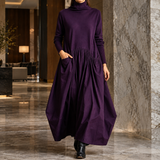 Letitia Cocoon Hem Dress - Purple
