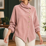 Paige Asymmetric Corduroy Top - Pink