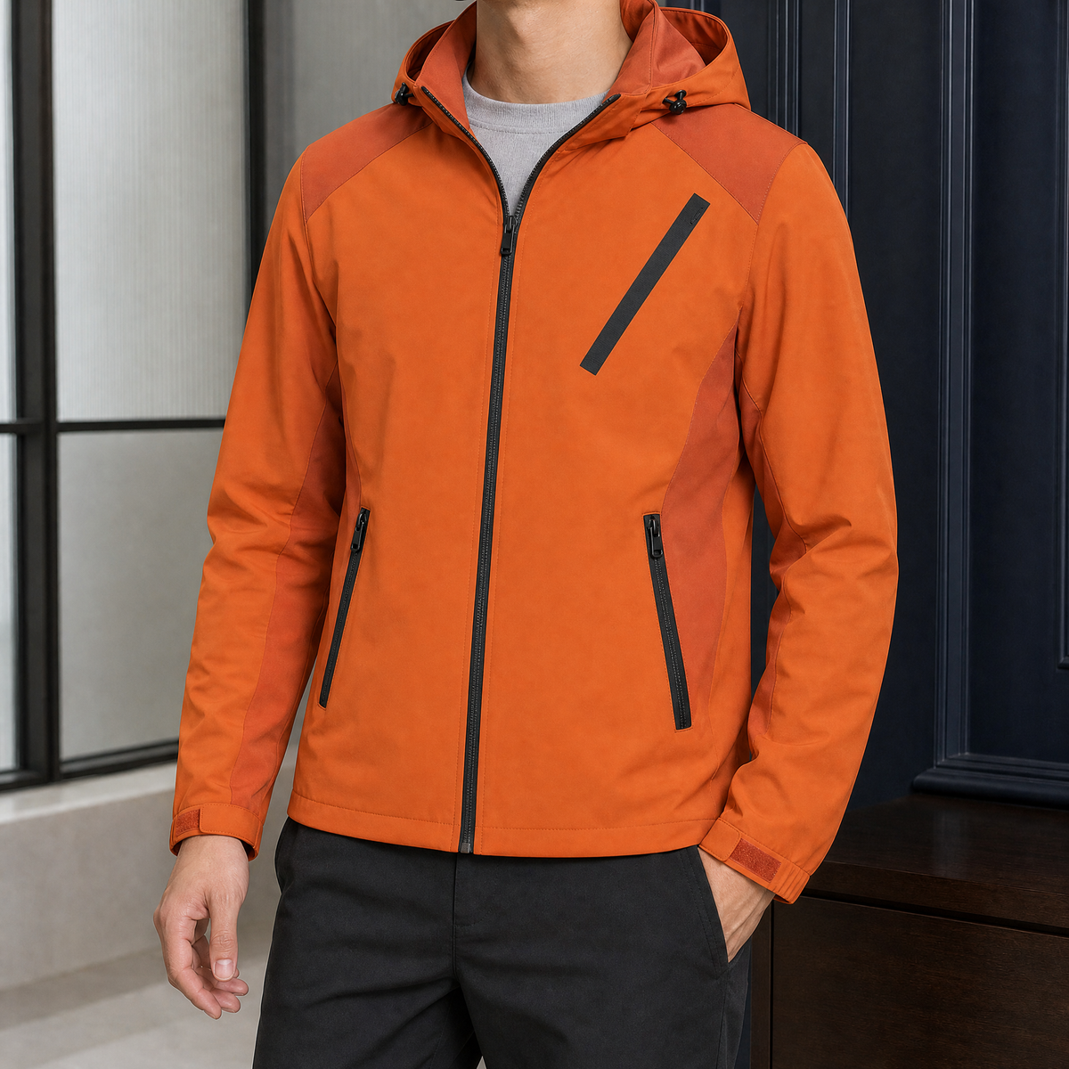 Sterling Hooded Jacket - Orange