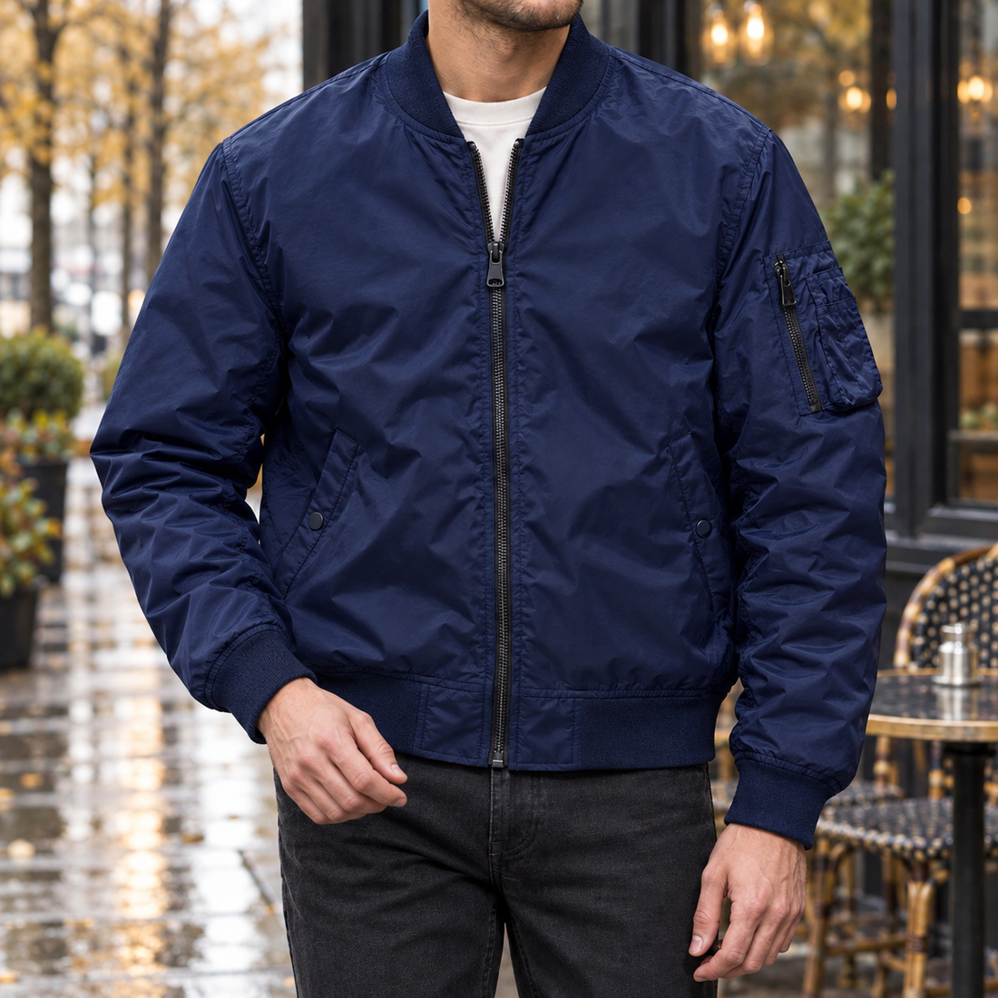 Armand Bomber Jacket - Royal Blue