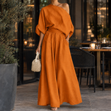 Georgina One-Shoulder Set - Orange