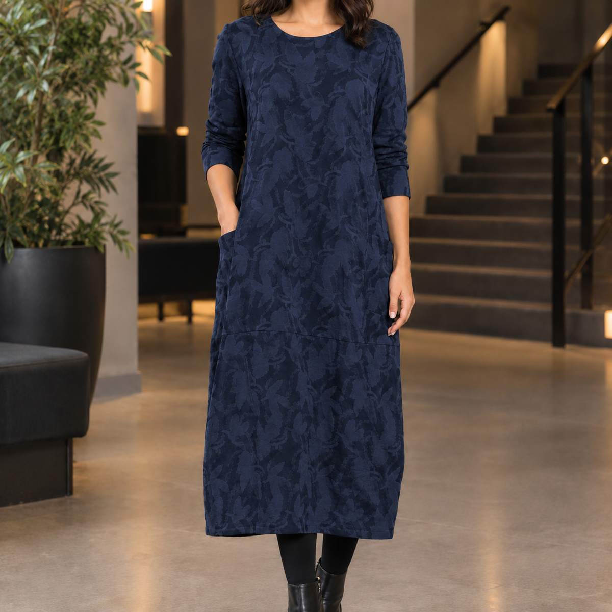Priscilla Cocoon Dress - Blue