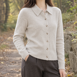 Leonie Cashmere Cardigan - Light Beige