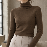 Ilaria Slim Fit Turtleneck - Brown