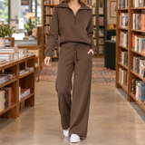 Sharon Wide Leg Set - Brown